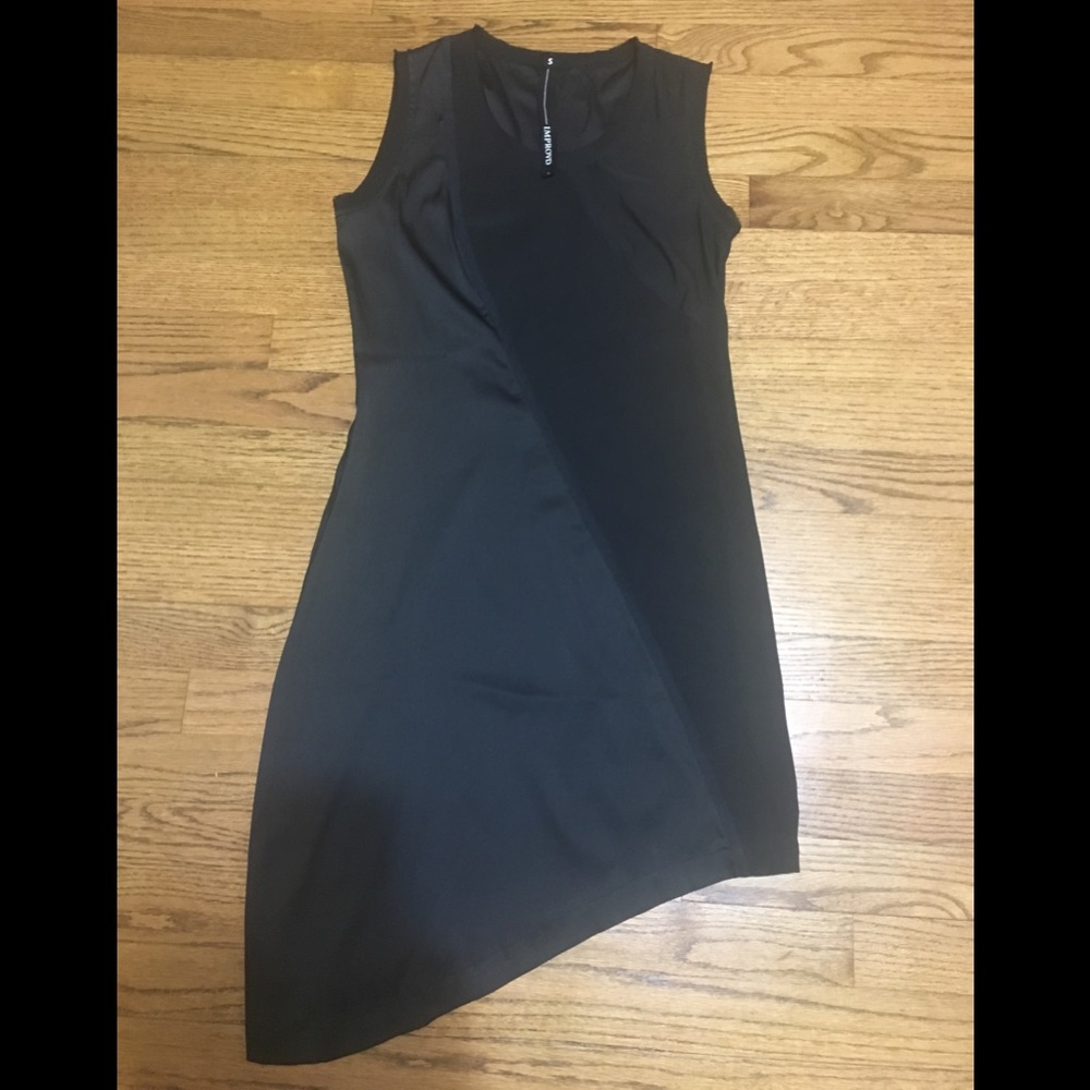Improvd Asymmetrical black dress